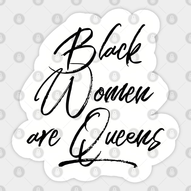 Black Women Are Queens | African American | Black Lives Sticker by UrbanLifeApparel